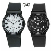 Citizen Q Q Urethane Band Watch, 10 ATM Water Resistant, Black and White Set