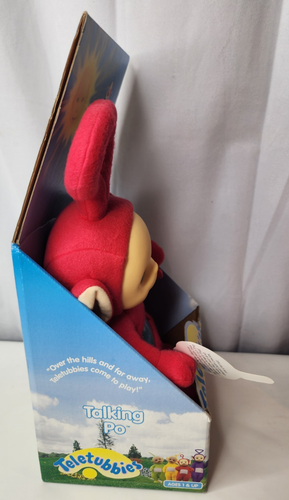 Peluche de colección nuevo en caja 1998 Playskool Red Teletubbies Talking Po FUNCIONA - Imagen 7 de 8