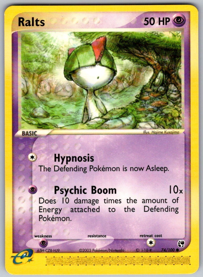 Ralts 74/100 Common Sandstorm Pokemon Lightly Played