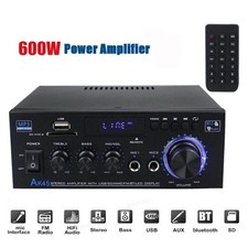 Bluetooth 5.0 Power Amplifier Stereo Amplifier Audio AMP Car&Home Black AK-45 .