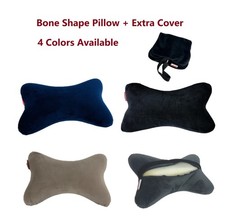 Dog Bone Shape Memory Foam Pillow With Extra Cover Neck Head Rest Travel Home Dog Bone Shape Memory Foam Pillow With Extra Cover Neck Head Rest Travel Home
