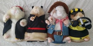 Gemmy Animated Dancing Singing Hamster Lot of 4 Vintage AS IS Not Working