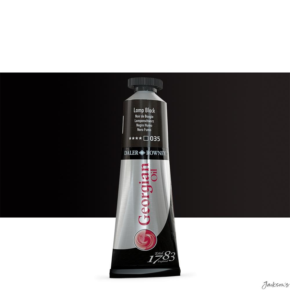 Daler-Rowney Georgian Oil Paint Tube Lamp Black 38ml For Artist Painting