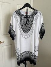 Unisex Tribal Black  White Cotton