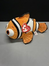 Disney Pixar Ty Sparkle Beanie Babies Nemo 8" Plush Finding Dory Fish Toy 2016