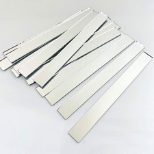 50 Pcs 1/2'' X 5'' Rectangle Mirror Tiles Glass Mosaic Shapes 1/2'' X 5'' 