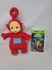 Vintage Teletubbies Poe Red Plush Doll Toy With Nursery Rhymes Vhs Tape