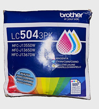 Brother Genuine Original LC5043PK Inkjet Ink Cyan Magenta Yellow 3-Pack