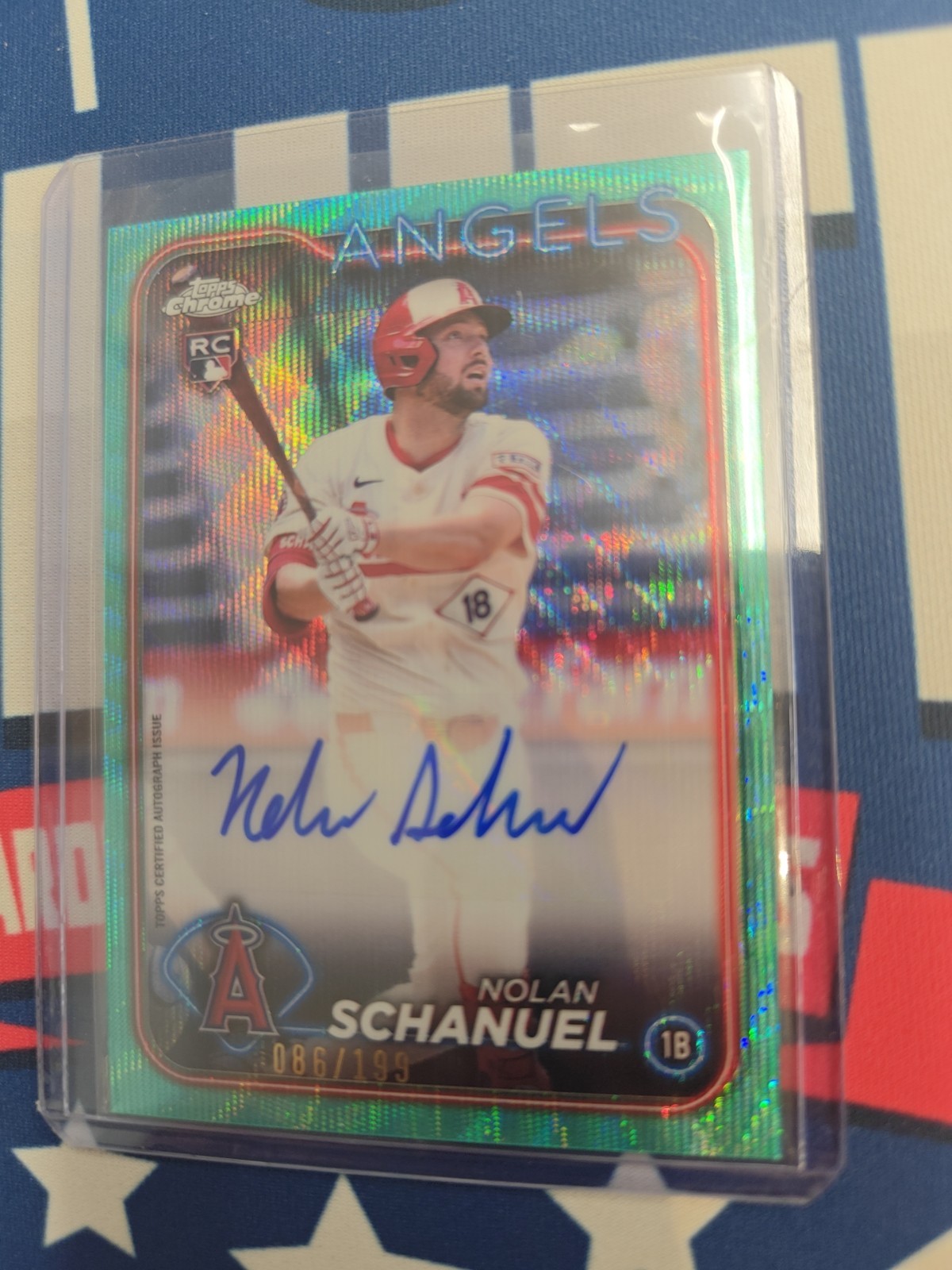 2024 Topps Chrome Update Series - Autographs Nolan Schanuel #AC-NS Aqua Wave/199