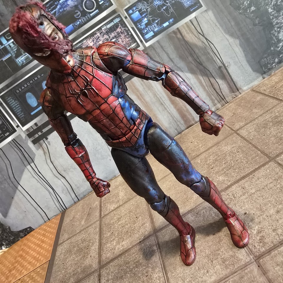 Marvel Legends Spider-Man Tom Holland Custom Battle Damage No Way Home ...