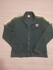 Victoria s Secret PINK Womens Small Green Track Jacket Full Zip Striped Logo