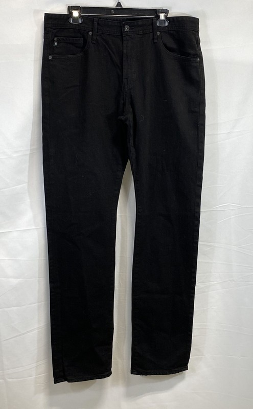 AG Adriano Goldschmied Men's Black Straight Leg Denim Jeans Size 36x34