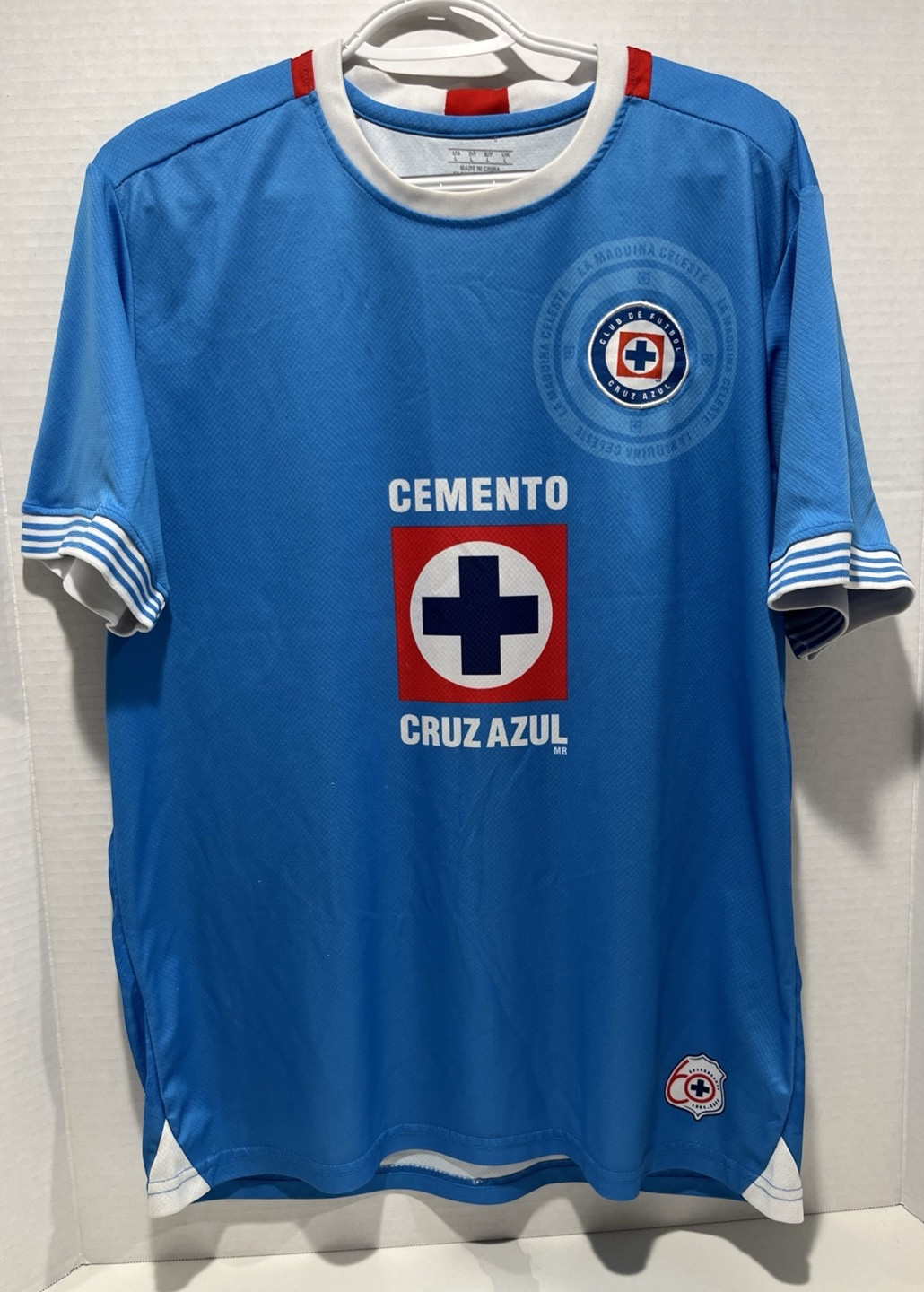 Deportivo Cruz Azul Mexico Mexican Pro Soccer Blue Team Futbol Jersey L