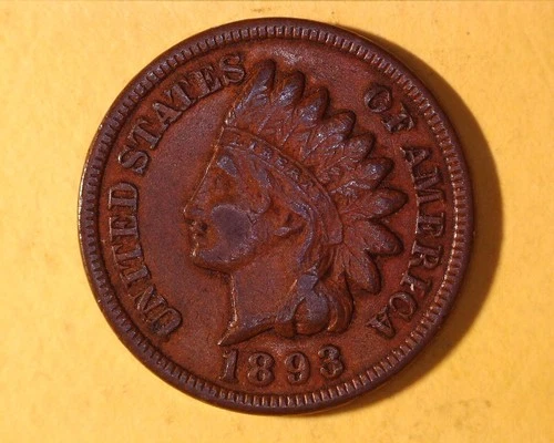 1893 INDIAN CENT  VF COND  **915-5