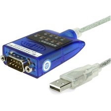 FTDI USB to RS-232 Adapter with Dual LED Indicators  Windows  Mac Compatible
