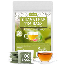 Premium 100 Guava Leaf Tea Bags, Made with 100 Natural Guava Leaves, No Additiv