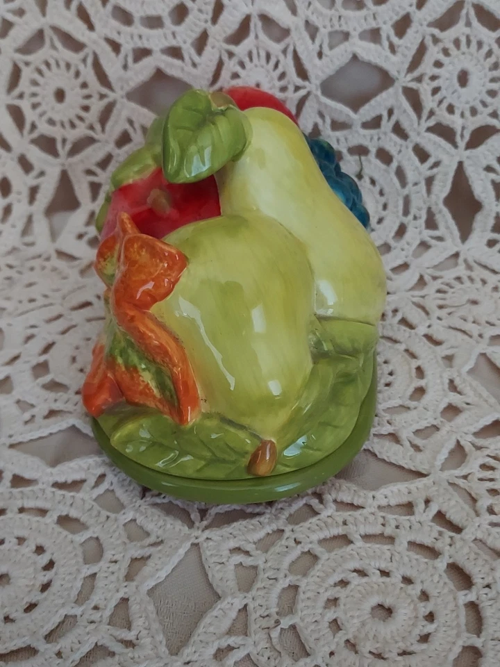 Винтажное керамическое блюдо с маслом Home Essentials с покрытием из фруктового попурри 7 дюймов - Изображение 4 из 4