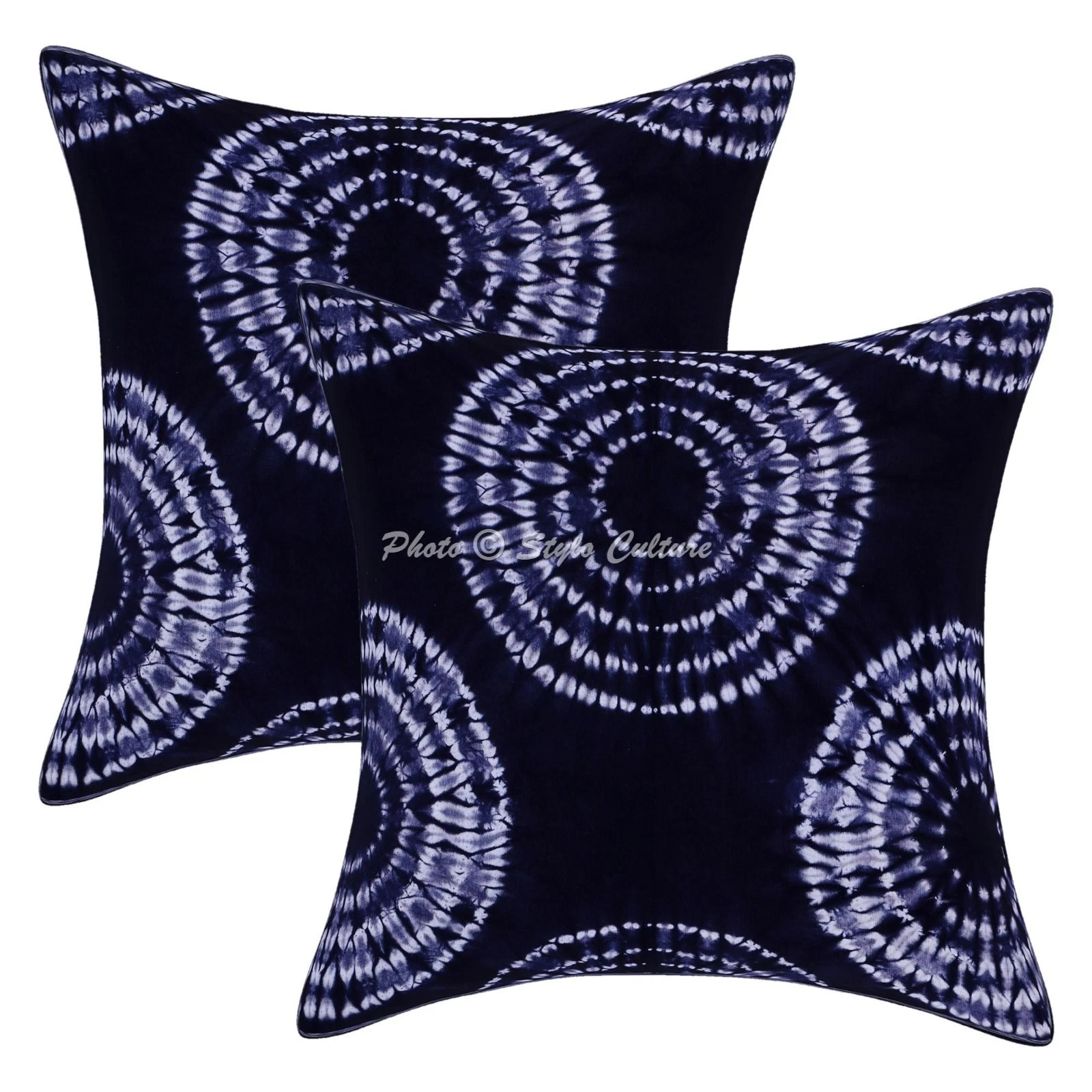 Bohemian Tie Dye Throw Pillow Covers Cotton Shibori Home Decor Cushion Cover