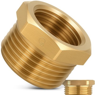 Messing Kupplung Fitting 1x1/2 AG/IG Nippel Muffe Muffennippel Reduzierstück