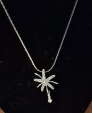 Sterling Silver Starfish Pendant Chain Link Necklace 18"