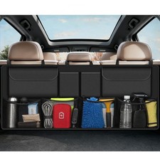 Large Capacity Black Car Trunk Organizer SUV Backseat Storage with Car Trunk