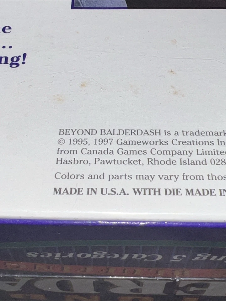 1997 Parker Brothers Beyond Balderdash The Classic Bluffing Board Game SEALED - Image 4 of 4
