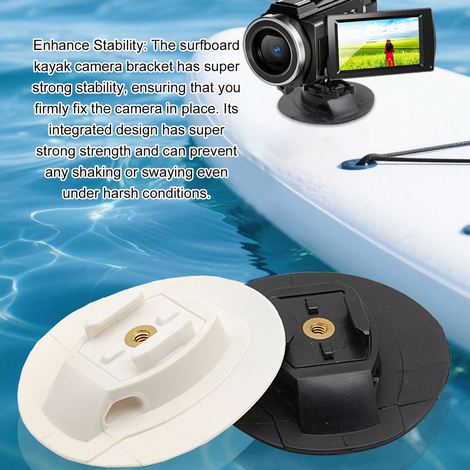 Surfboard Kayak Camera Mount Holder Water Proof Surfboard Camera Mount Base