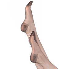 RHT Nylons, Vintage Look  Feel Reinforced Heel  Toe Stockings, 3 Size Options