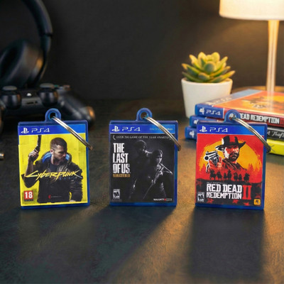 PS4 Miniatur Spielhülle Schlüsselanhänger   Playstation 4 Game Case Keychain