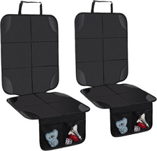 Car Seat Protector 2 Pack Waterproof 600D Fabric with Storage Pockets for Baby P