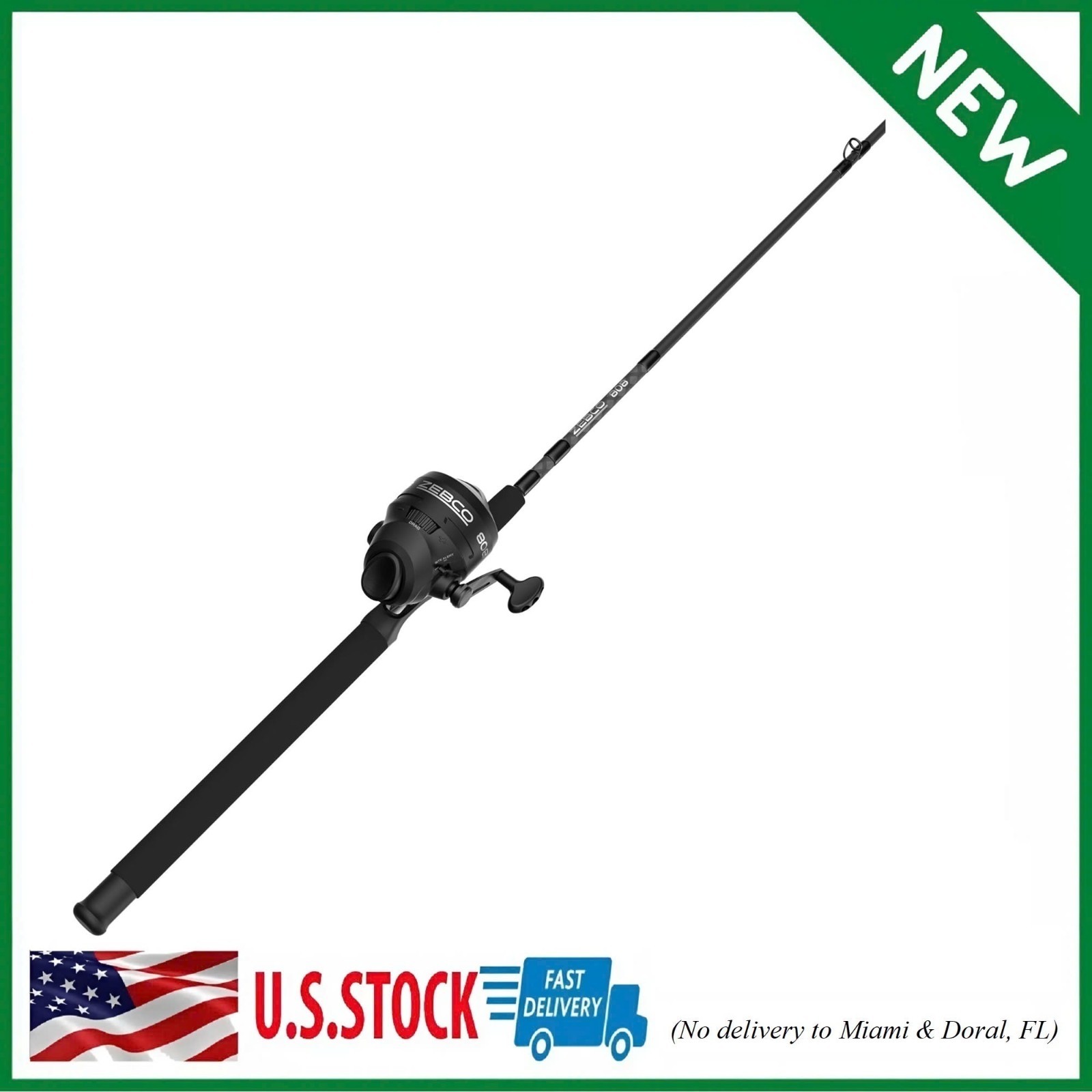 Zebco 808 Spincast Reel and Fishing Rod Combo 7-Foot Durable
