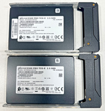 Lot of (2) 240GB SATA 6G 2.5" SSD Micron 5300 PRO w/ Caddy