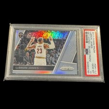 2017 Panini Prizm LeBron James Get Hyped Silver Prizm PSA 10