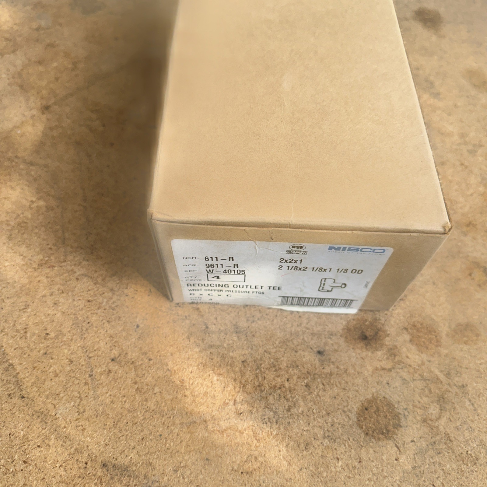 2" x 2" x 1" NIBCO COPPER TEE 1 Box (4ea) Brand New!!