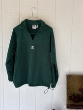 Green Adidas fleece Pullover Small