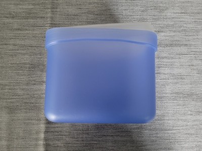Tupperware Tupper Vorratsdose Dose blau mit Kippdeckel Inhalt 1 Liter Vintage