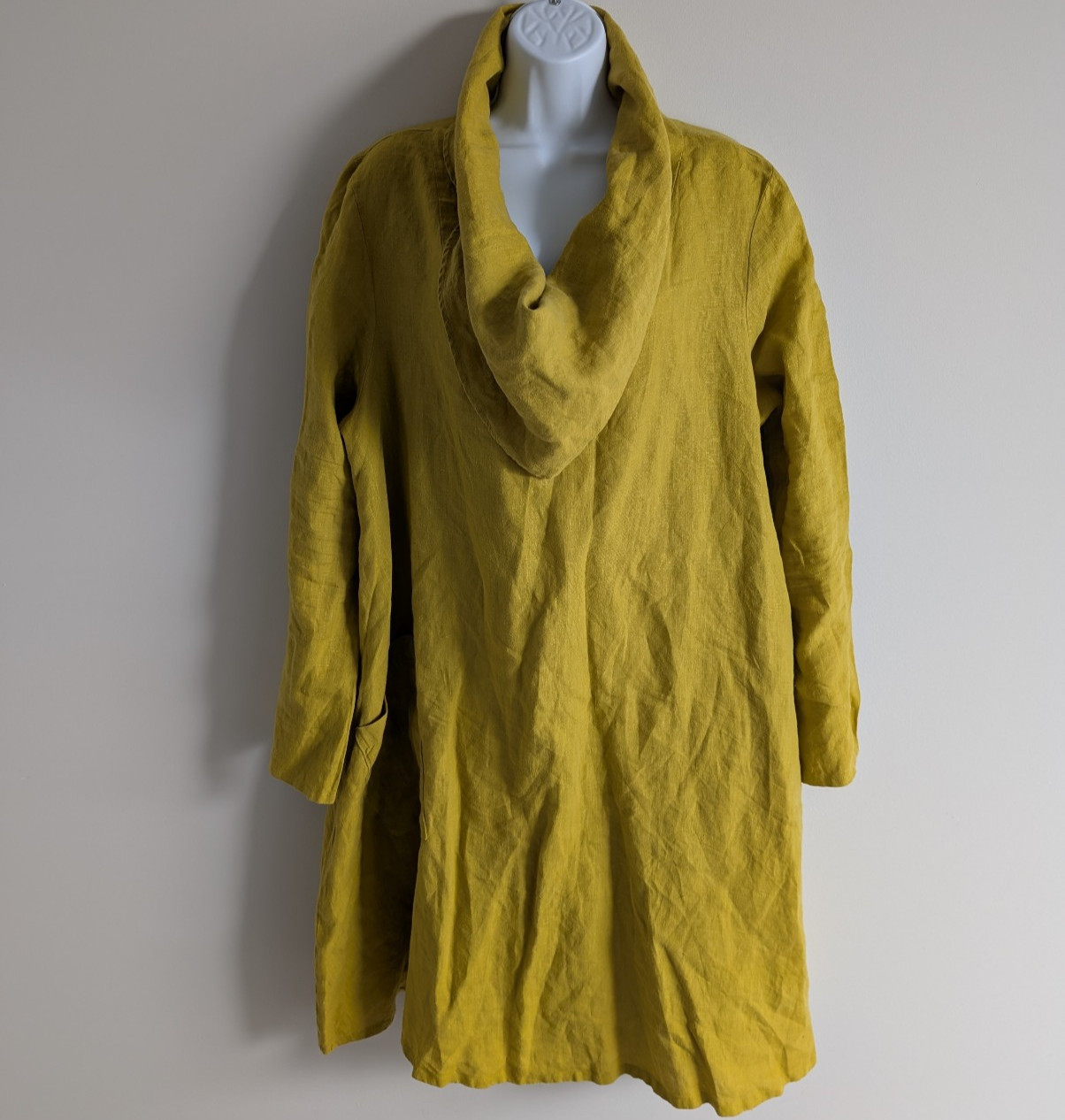 Bryn Walker Linen Dress Women Medium Artsy Lagenlook Relaxed Boho Hippie Minimal