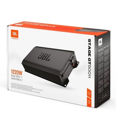 JBL Stage GT 50011 Mono Car Subwoofer Amplifier 500W RMS at 2 ohm 1220W Max
