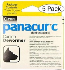 Panacur C Canine Dewormer Dogs 1 3 Packets Gram Each Packet Treats 10 lbs