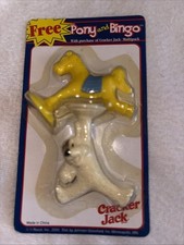 Cracker Jack Bonus Prize Toy Pony and Bingo Figure - Sealed New