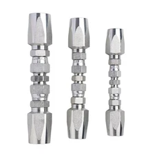 3Pcs Hydraulic Hose Field Repair Kit,1/4", 3/8", 1/2" Inner Diameter Reusable...