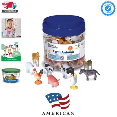 Farm Animal Counters - 60 Pieces, Ages 3+ Toddler Learning Toys, Farm Animals...