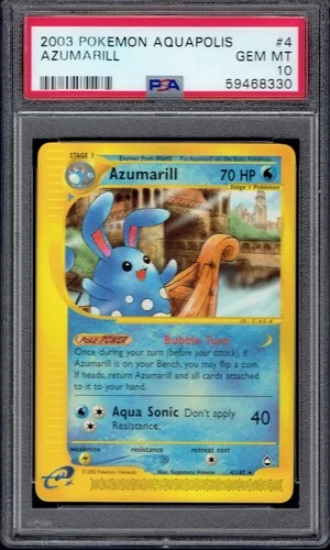 2003 Pokémon Azumarill 4/147 PSA 10 (Aquapolis)