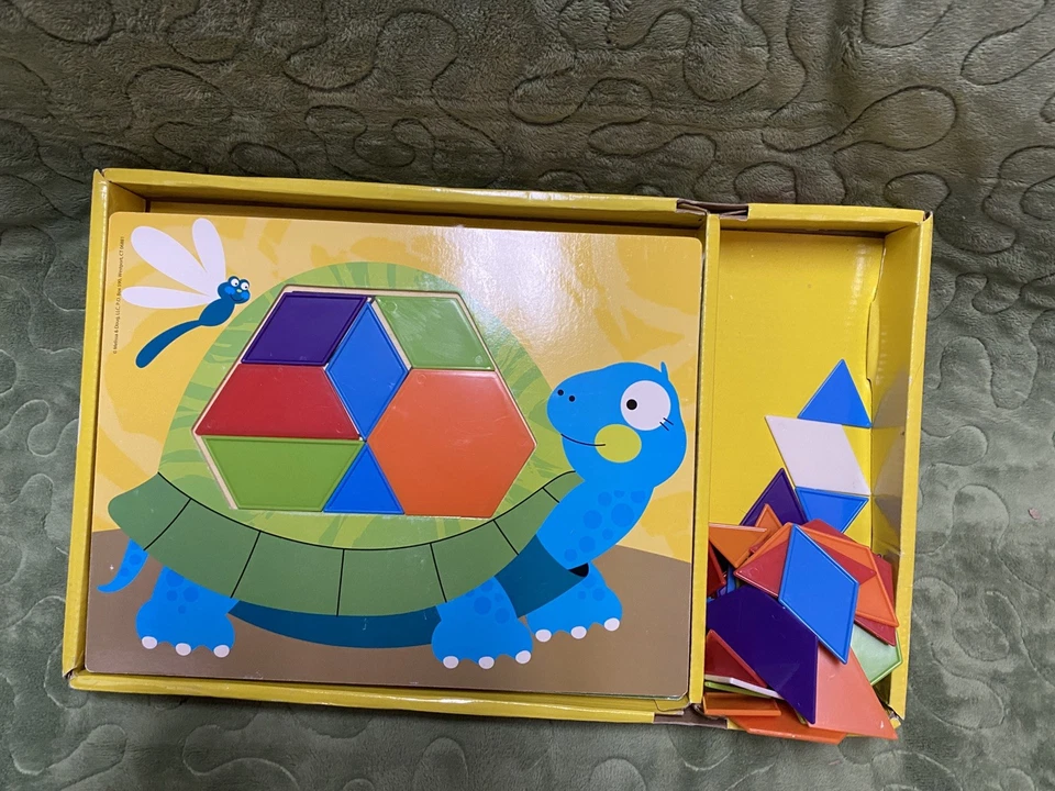 Juego de Bloques Patrón Animal Melissa and Doug, 10 Animales, Animal Madera Doble Cara Foto 2 de 4