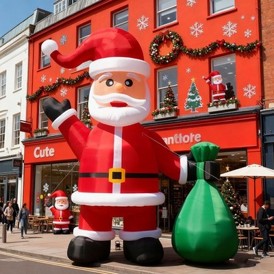 Giant 20FT Christmas Inflatable Santa Claus Carry Bag with Blower for Outdoor