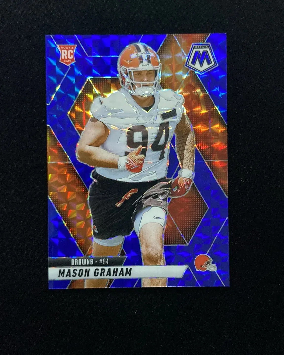 2025 Panini Mosaic Blue Prizm #311 Mason Graham RC Rookie 90/99 Browns HD