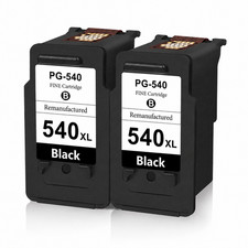2 Pack 540 XL PG 540 XL Black Ink Cartridges for Canon PIXMA MG3650 Printer