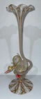 SALVIATI GLASS SCULPTURE SWAN VASE VENETIAN MURANO ITALY GOLD c 1890s BOOK PIECE
