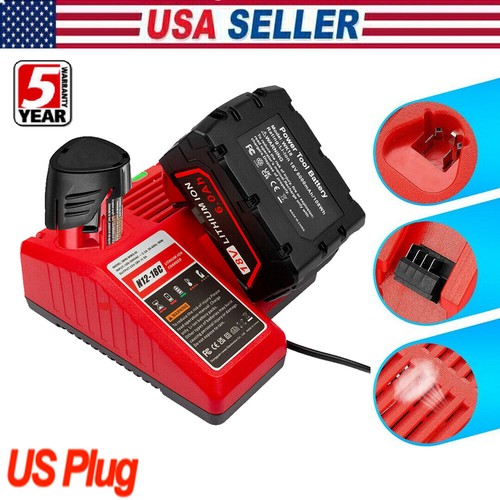 Rapid Charger for Milwaukee 12V-18V Lithium Battery M18 M12-18C 48-59-1812 M12 - Picture 11 of 14