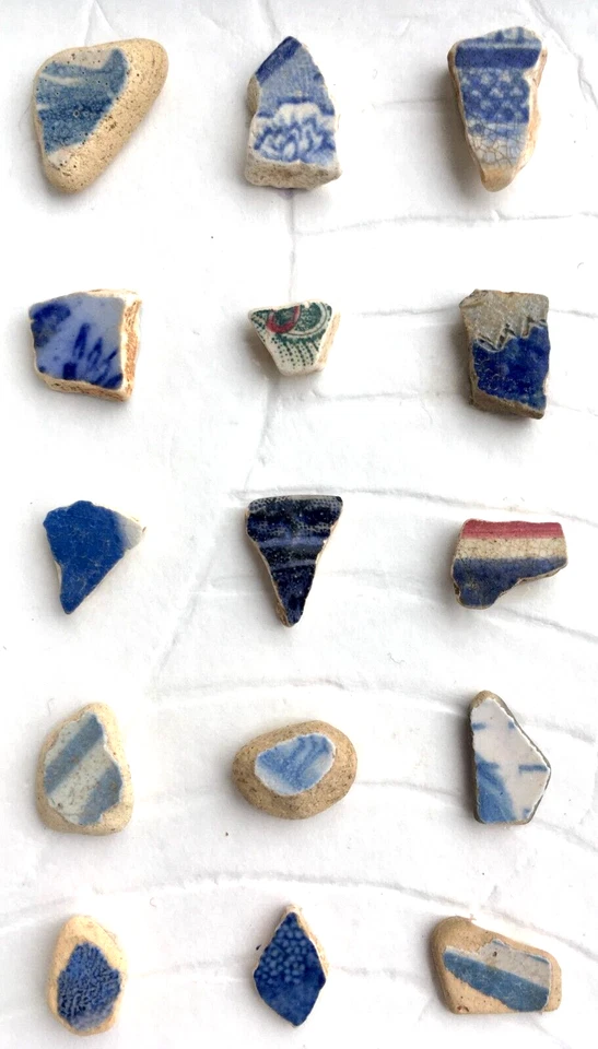 Fragmentos de cerámica Mudlarking x 25 - Tower Bridge, Londres - Único en su tipo - Enmarcado Foto 3 de 4